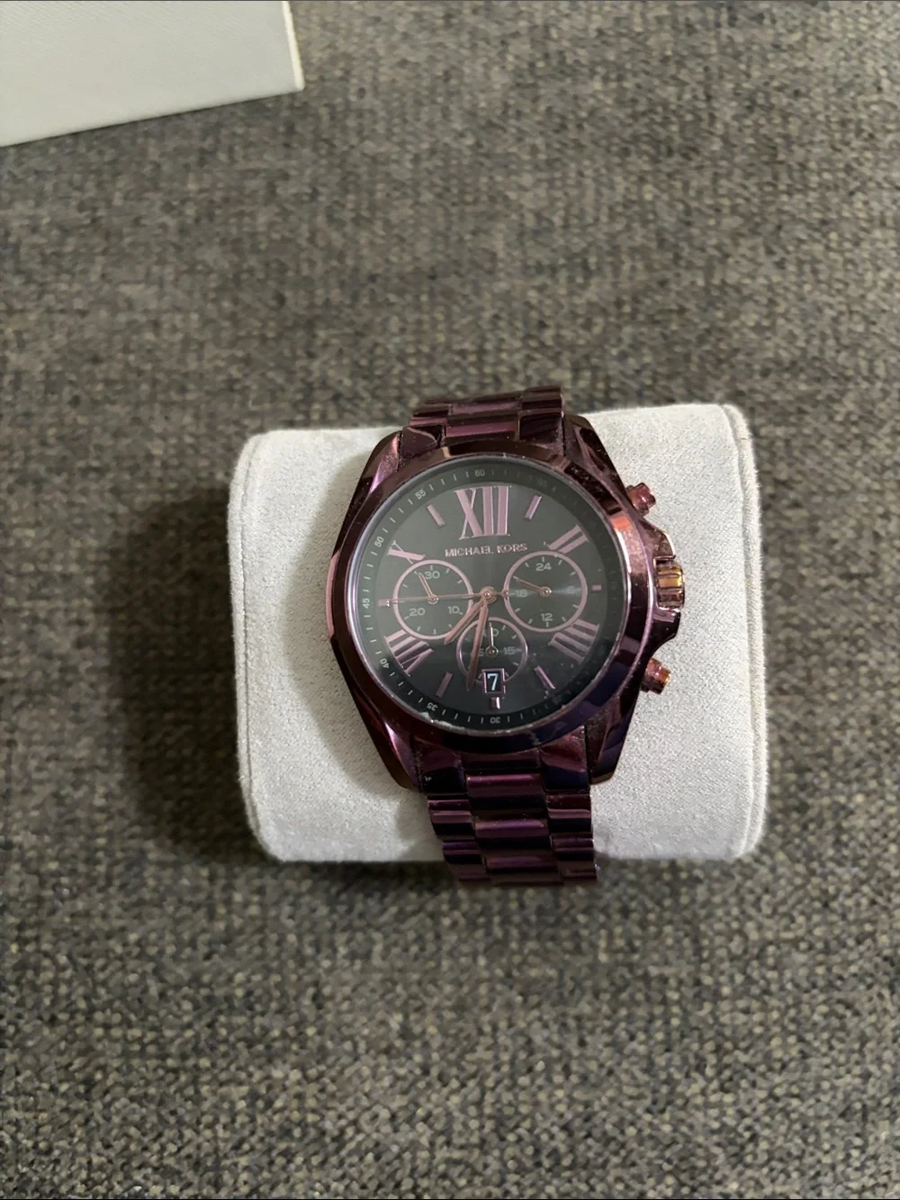 Michael Kors Purple Men's Stainless Steel Chronograph Bracelet Watch